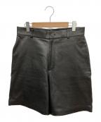 H BEAUTY&YOUTHエイチ ビューティー&ユース）の古着「シープレザーショーツ」｜ブラック
