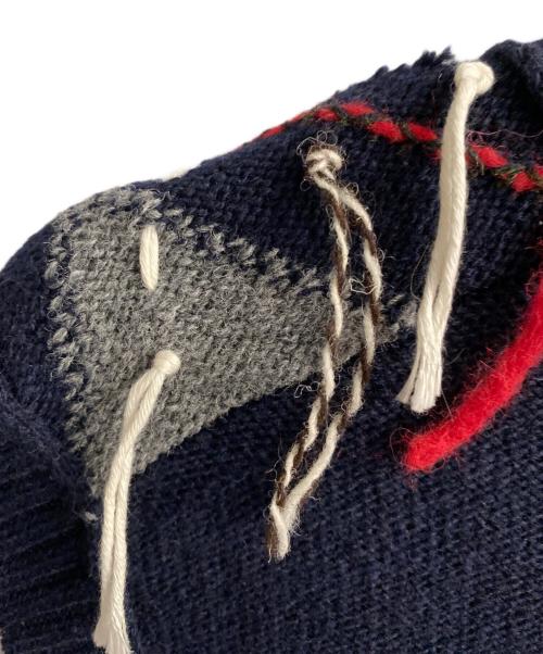 Maison Margiela（メゾンマルジェラ）Maison Margiela (メゾンマルジェラ) カットアウトニットベスト ネイビー サイズ:Ｌの古着・服飾アイテム