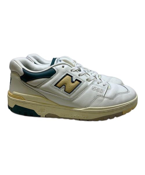 NEW BALANCE（ニューバランス）NEW BALANCE (ニューバランス) Aime Leon Dore (エメ レオン ドレ) NEW BALANCE　Aime Leon Dore　ホワイト×グリーン　スニーカー ホワイト×グリーン サイズ:27.5㎝の古着・服飾アイテム
