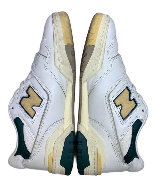 NEW BALANCE（ニューバランス）NEW BALANCE (ニューバランス) Aime Leon Dore (エメ レオン ドレ) NEW BALANCE　Aime Leon Dore　ホワイト×グリーン　スニーカー ホワイト×グリーン サイズ:27.5㎝の古着・服飾アイテム