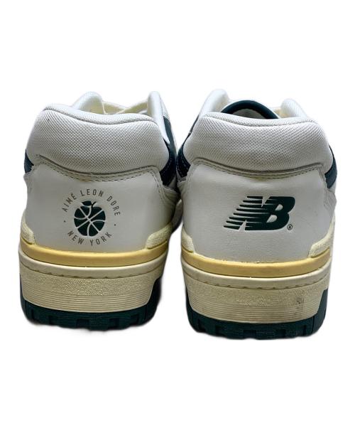 NEW BALANCE（ニューバランス）NEW BALANCE (ニューバランス) Aime Leon Dore (エメ レオン ドレ) NEW BALANCE　Aime Leon Dore　ホワイト×グリーン　スニーカー ホワイト×グリーン サイズ:27.5㎝の古着・服飾アイテム
