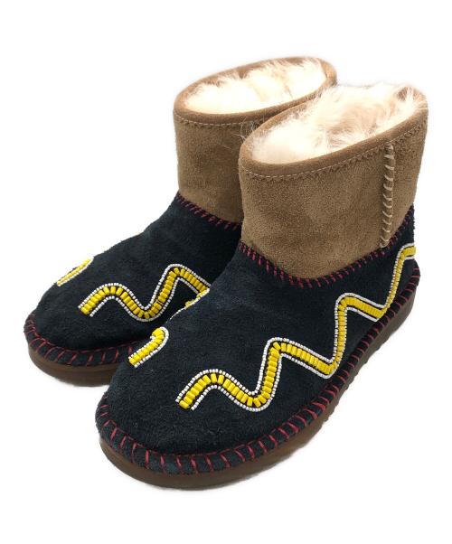 UGG（アグ）UGG (アグ) Denim Tears (デニムティアーズ) CLASSIC ONIA ブラック×ベージュ サイズ:28cmの古着・服飾アイテム