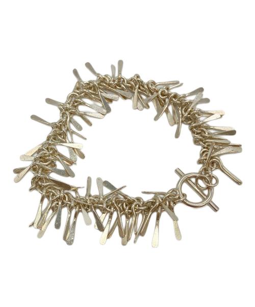 YArKA（ヤーカ）YArKA (ヤーカ) feather motif fringe bracelet シルバーの古着・服飾アイテム