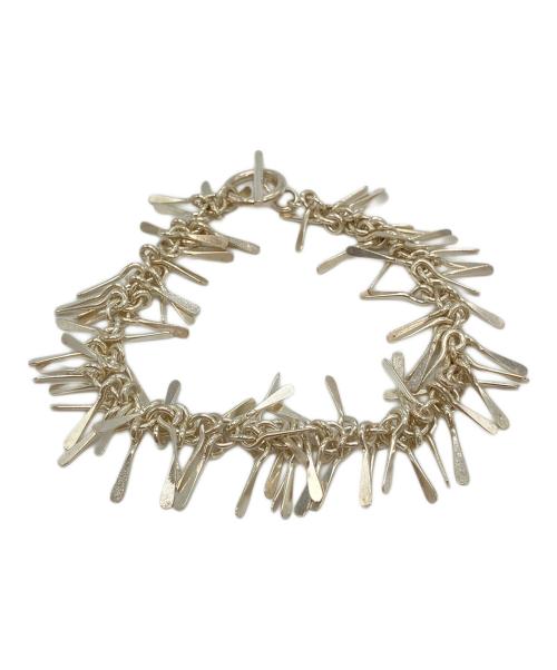 YArKA（ヤーカ）YArKA (ヤーカ) feather motif fringe bracelet シルバーの古着・服飾アイテム