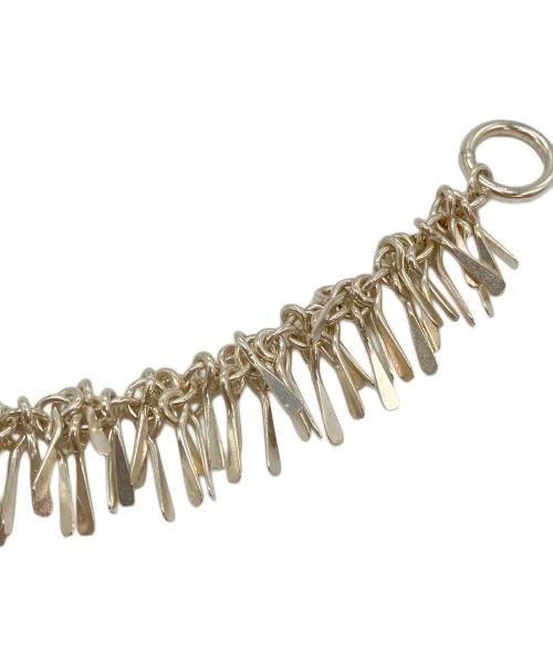 YArKA（ヤーカ）YArKA (ヤーカ) feather motif fringe bracelet シルバーの古着・服飾アイテム