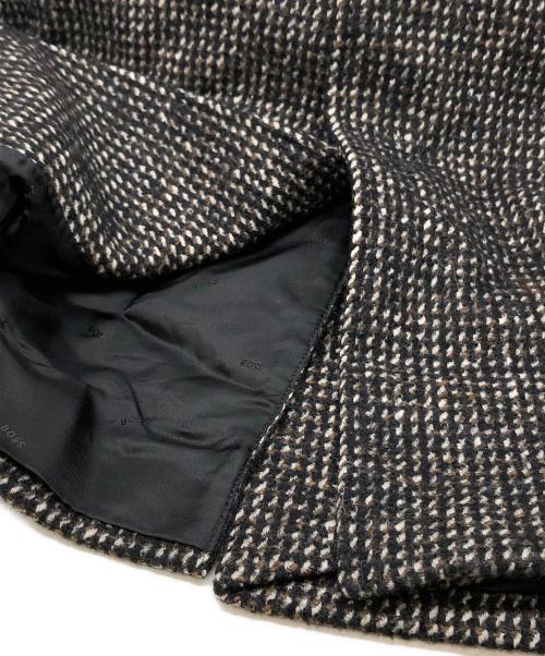 BOSS（ボス）BOSS (ボス) T-Henk ウールブレンドチェスターコート ブラウン×ブラック サイズ:48の古着・服飾アイテム