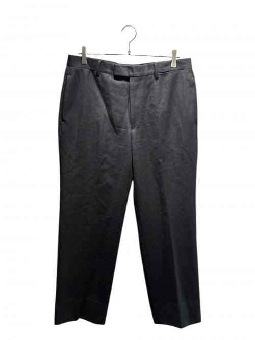 HERMES（エルメス）HERMES (エルメス) レザーパッチウールトラウザー チャコールグレー サイズ:44の古着・服飾アイテム