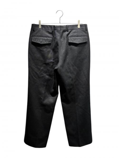 HERMES（エルメス）HERMES (エルメス) レザーパッチウールトラウザー チャコールグレー サイズ:44の古着・服飾アイテム