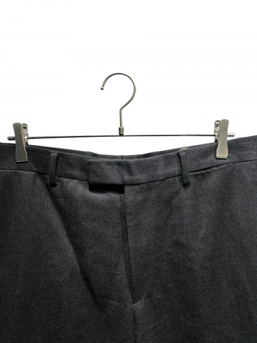HERMES（エルメス）HERMES (エルメス) レザーパッチウールトラウザー チャコールグレー サイズ:44の古着・服飾アイテム