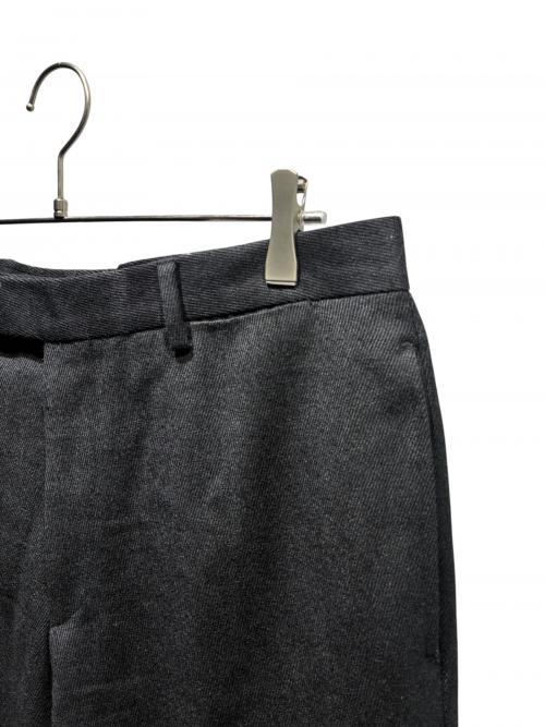 HERMES（エルメス）HERMES (エルメス) レザーパッチウールトラウザー チャコールグレー サイズ:44の古着・服飾アイテム