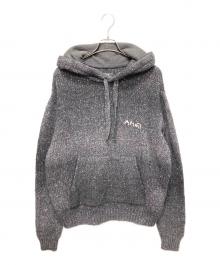 AMIRI（アミリ）の古着「Space Dye Knit Hoodie」｜グレー