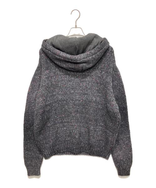 AMIRI（アミリ）AMIRI (アミリ) Space Dye Knit Hoodie グレー サイズ:Lの古着・服飾アイテム