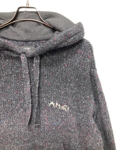 AMIRI（アミリ）AMIRI (アミリ) Space Dye Knit Hoodie グレー サイズ:Lの古着・服飾アイテム
