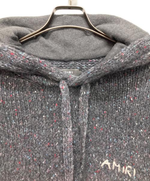 AMIRI（アミリ）AMIRI (アミリ) Space Dye Knit Hoodie グレー サイズ:Lの古着・服飾アイテム