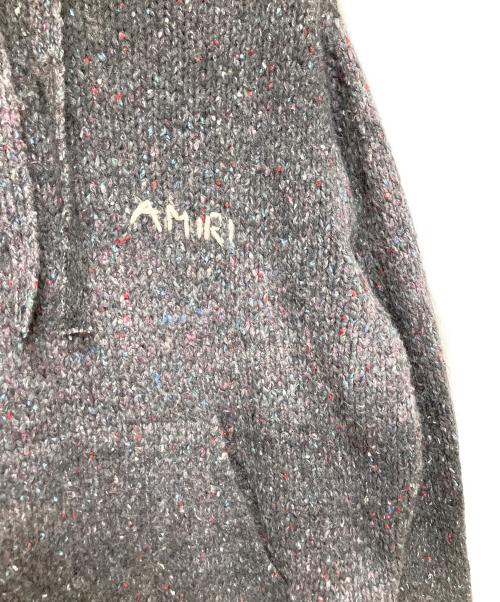 AMIRI（アミリ）AMIRI (アミリ) Space Dye Knit Hoodie グレー サイズ:Lの古着・服飾アイテム