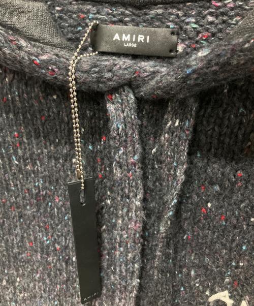 AMIRI（アミリ）AMIRI (アミリ) Space Dye Knit Hoodie グレー サイズ:Lの古着・服飾アイテム