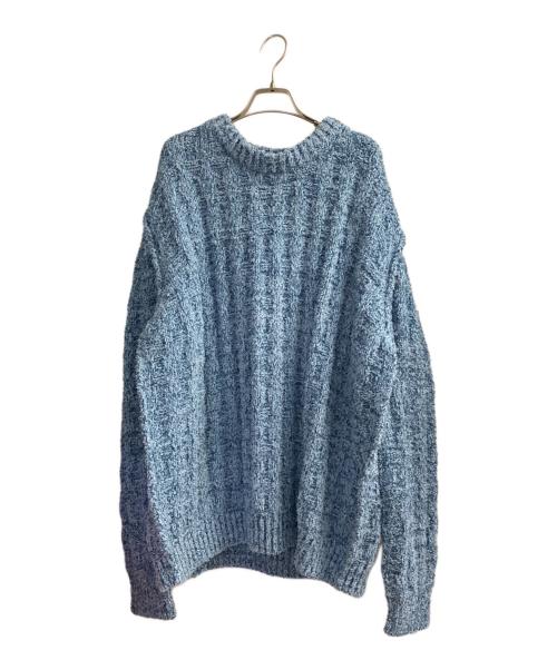 Maison Margiela（メゾンマルジェラ）Maison Margiela (メゾンマルジェラ) クルーネックコットンセーター スカイブルー サイズ:Ｓの古着・服飾アイテム
