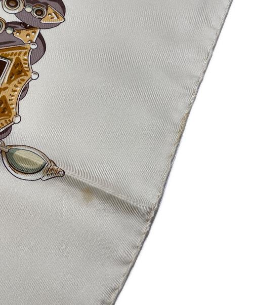 HERMES（エルメス）HERMES (エルメス) カレ90《TERRES PRECIEUSES》 アイボリー サイズ:90の古着・服飾アイテム