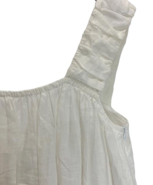 KEINA RITA（ケイナ リタ）KEINA RITA (ケイナ リタ) KD231-013　Linen Gathered Dress ホワイト サイズ:Fの古着・服飾アイテム