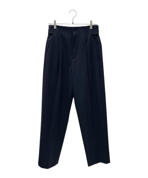 ATON（エイトン）ATON (エイトン) COMPACT WOOLテーパードタックパンツ ネイビー サイズ:2の古着・服飾アイテム
