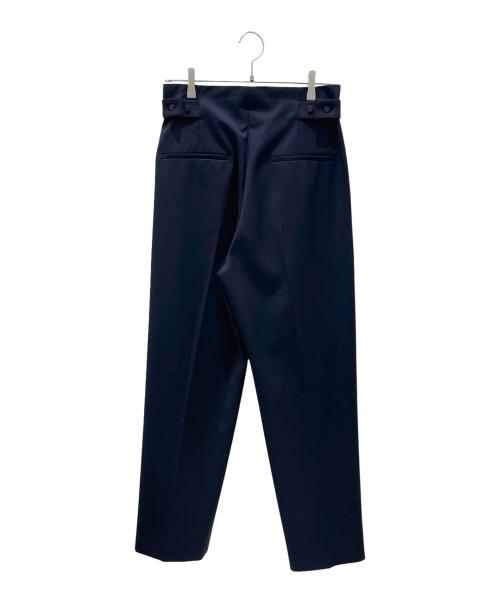 ATON（エイトン）ATON (エイトン) COMPACT WOOLテーパードタックパンツ ネイビー サイズ:2の古着・服飾アイテム