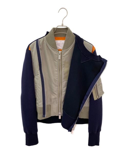 sacai（サカイ）sacai (サカイ) Sponge Sweat Blouson ネイビー サイズ:2の古着・服飾アイテム