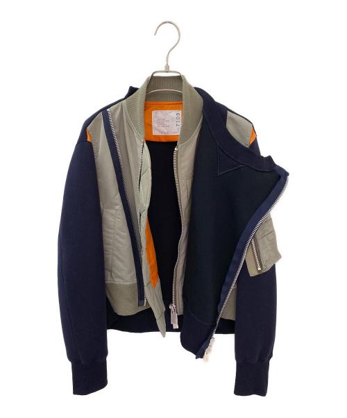 sacai（サカイ）sacai (サカイ) Sponge Sweat Blouson ネイビー サイズ:2の古着・服飾アイテム