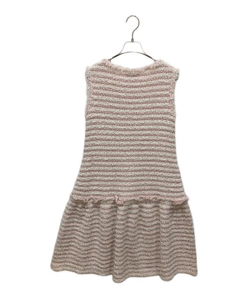 Rene（ルネ）Rene (ルネ) ツイードノースリーブワンピース ピンク サイズ:SIZE 36の古着・服飾アイテム