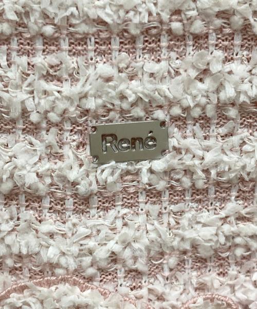 Rene（ルネ）Rene (ルネ) ツイードノースリーブワンピース ピンク サイズ:SIZE 36の古着・服飾アイテム