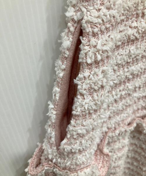 Rene（ルネ）Rene (ルネ) ツイードノースリーブワンピース ピンク サイズ:SIZE 36の古着・服飾アイテム