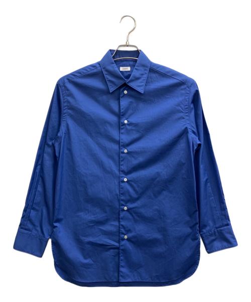 LOEFF（ロエフ）LOEFF (ロエフ) コットンブロードレギュラーカラーシャツ ブルーの古着・服飾アイテム