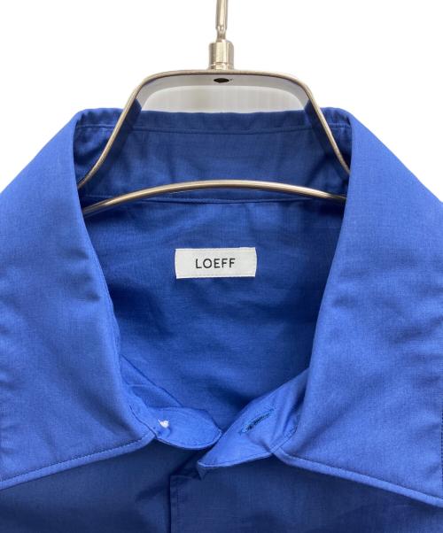 LOEFF（ロエフ）LOEFF (ロエフ) コットンブロードレギュラーカラーシャツ ブルーの古着・服飾アイテム