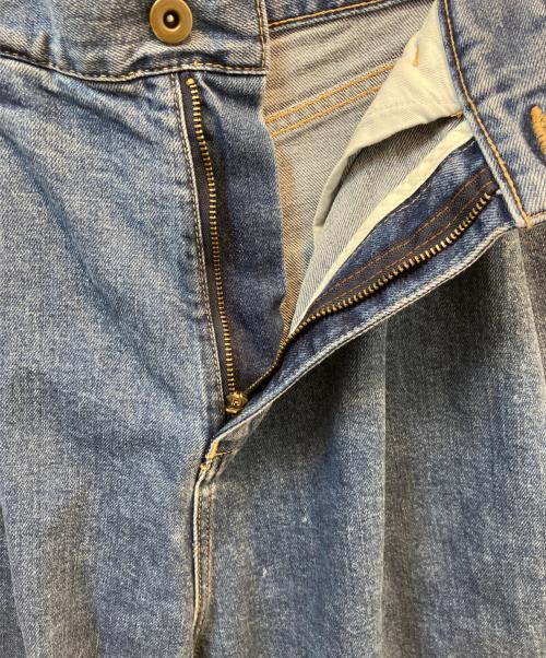 MYLAN（マイラン）MYLAN (マイラン) デニムパンツ　Denim Two Tack Pants Bleach ブルー サイズ:Sの古着・服飾アイテム
