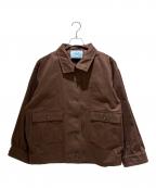 PRADAプラダ）の古着「オールドギャバジンコットン シャツジャケット P8011」｜ココアブラウン