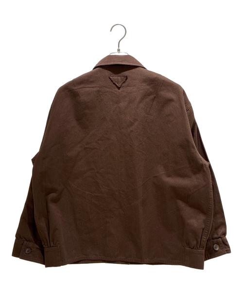 PRADA（プラダ）PRADA (プラダ) オールドギャバジンコットン シャツジャケット P8011 ココアブラウン サイズ:38の古着・服飾アイテム