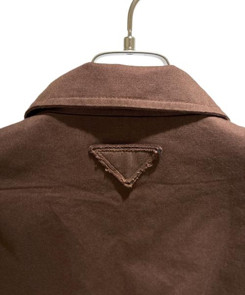 PRADA（プラダ）PRADA (プラダ) オールドギャバジンコットン シャツジャケット P8011 ココアブラウン サイズ:38の古着・服飾アイテム