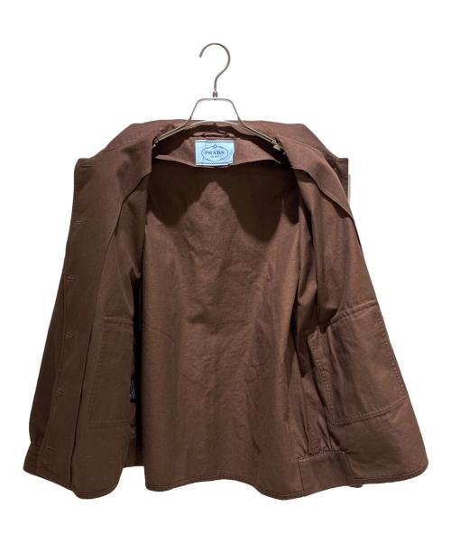 PRADA（プラダ）PRADA (プラダ) オールドギャバジンコットン シャツジャケット P8011 ココアブラウン サイズ:38の古着・服飾アイテム