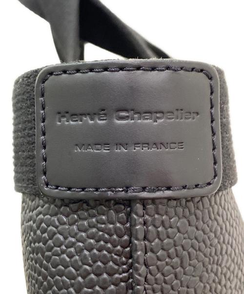 Herve Chapelier（エルベシャプリエ）Herve Chapelier (エルベシャプリエ) レザートートバッグ ブラックの古着・服飾アイテム