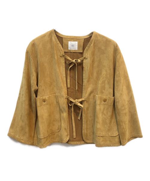 IENA LA BOUCLE（イエナ ラ ブークル）IENA LA BOUCLE (イエナ ラ ブークル) レザーストリングブルゾン　25011914101010 キャメル サイズ: Freeの古着・服飾アイテム