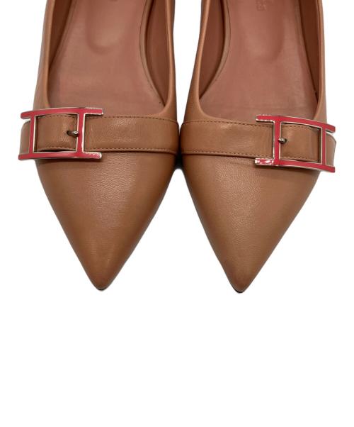 HERMES（エルメス）HERMES (エルメス) アピバックルフラットシューズ ピンク サイズ:36　1/2の古着・服飾アイテム