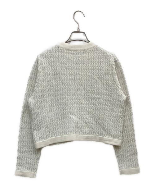 Loulou Willoughby（ルルウィルビー）Loulou Willoughby (ルルウィルビー) ツィードニットジャケット ホワイト サイズ:SIZE2の古着・服飾アイテム