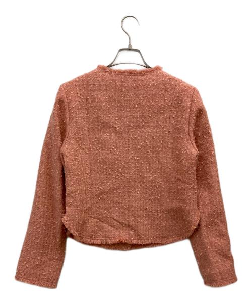 Loulou Willoughby（ルルウィルビー）Loulou Willoughby (ルルウィルビー) ファンシーツイードクルージャケット ピンク サイズ:SIZE 2の古着・服飾アイテム