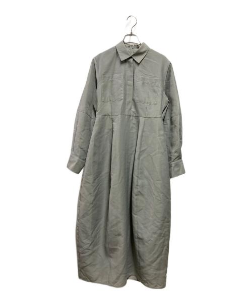 CLANE（クラネ）CLANE (クラネ) FLUFFY SHEER SHAPE ONEPIECE モスグリーン サイズ:1 未使用品の古着・服飾アイテム