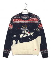POLO RALPH LAUREN（ポロ・ラルフローレン）の古着「ポロベアニット」｜ネイビー