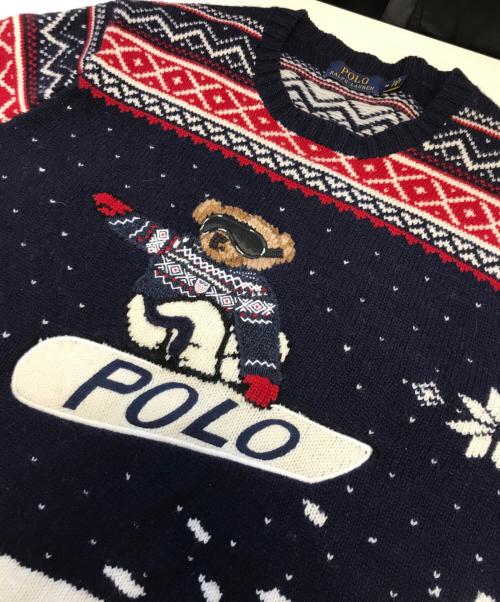 POLO RALPH LAUREN（ポロ・ラルフローレン）POLO RALPH LAUREN (ポロ・ラルフローレン) ポロベアニット ネイビー サイズ:Ｍの古着・服飾アイテム