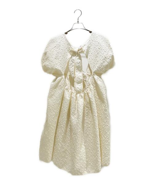 CECILIE BAHNSEN（セシリーバンセン）CECILIE BAHNSEN (セシリーバンセン) Floral Jacquard Blouse/フラワージャガードブラウス ホワイト サイズ:UK6/US2の古着・服飾アイテム