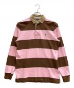 POLO RALPH LAUREN×Snidelポロ・ラルフローレン×スナイデル）の古着「ラガーシャツ」｜ブラウン×ピンク