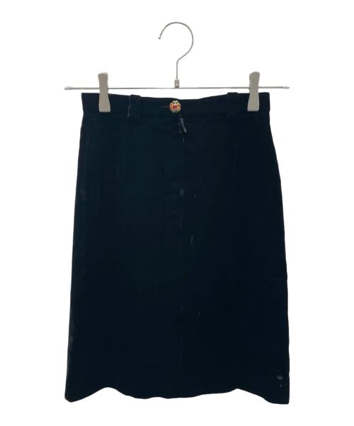 CHANEL（シャネル）CHANEL (シャネル) ベルベットスカート ブラック サイズ:34の古着・服飾アイテム