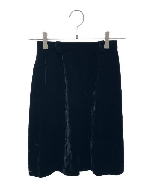 CHANEL（シャネル）CHANEL (シャネル) ベルベットスカート ブラック サイズ:34の古着・服飾アイテム