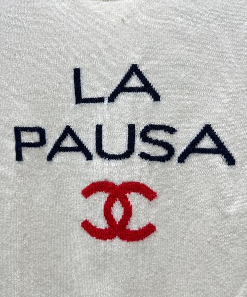 CHANEL（シャネル）CHANEL (シャネル) LA PAUSA/ラ パウザ カシミヤクルーネックニット アイボリー サイズ:36の古着・服飾アイテム